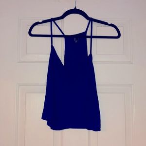 Forever 21 Blue Racerback CropTop Size Large
